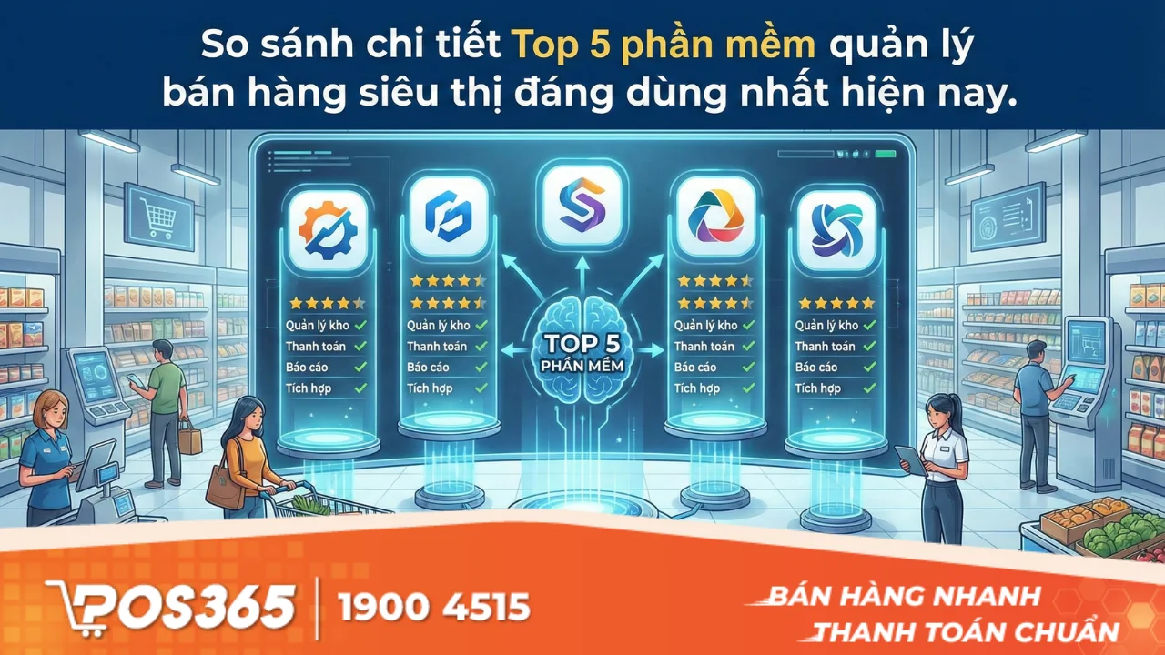 [So sánh chi tiết] Top 5 phần mềm quản lý bán hàng siêu thị đáng dùng nhất hiện nay