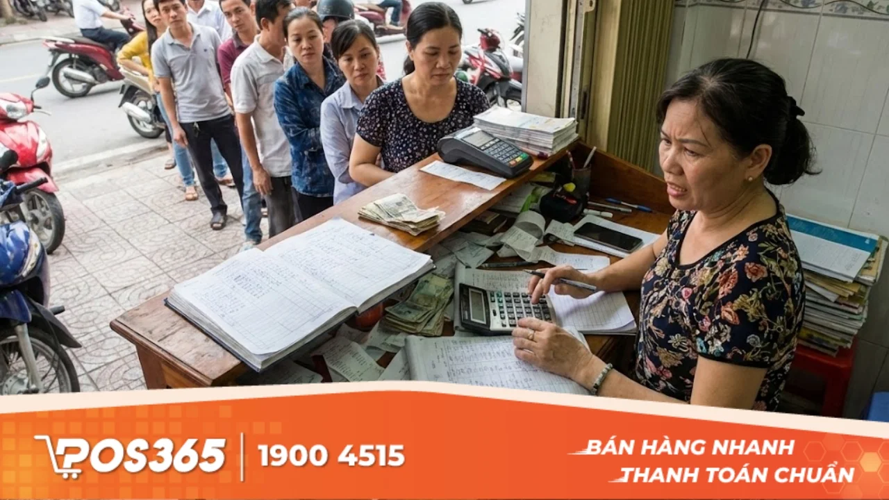 Quản lý thu ngân bằng sổ sách có còn phù hợp khi cửa hàng đông khách?