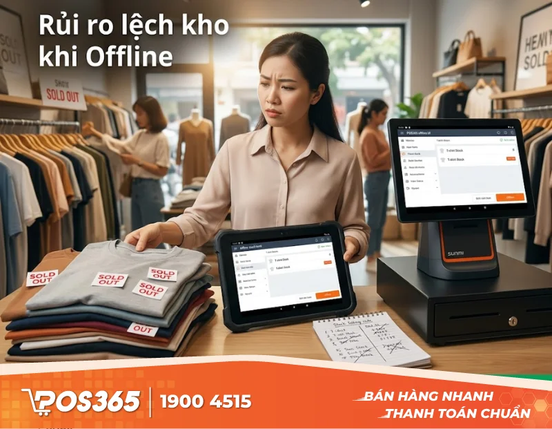 Đánh giá rủi ro lệch tồn kho khi dùng phần mềm Offline