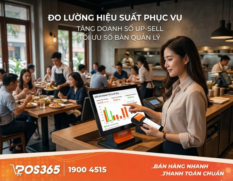 Tiêu chí đo lường hiệu suất phục vụ: Nhìn vào doanh số Up-sell và số bàn quản lý