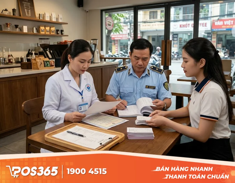 Kịch bản tiếp đón khi bị quản lý thị trường hoặc y tế kiểm tra đột xuất quán cafe