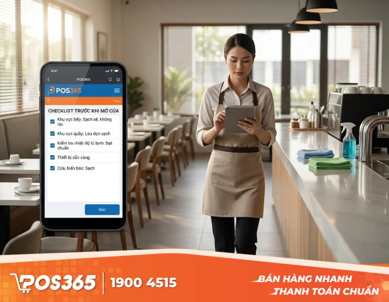 Kiểm soát chất lượng vệ sinh (QA/QC) hàng ngày: Checklist trước khi mở cửa