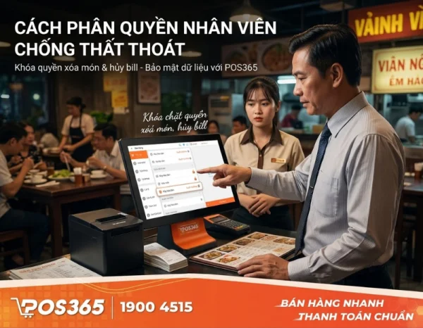 Cách phân quyền nhân viên nhà hàng chống thất thoát: Khóa chặt quyền xóa món, hủy bill