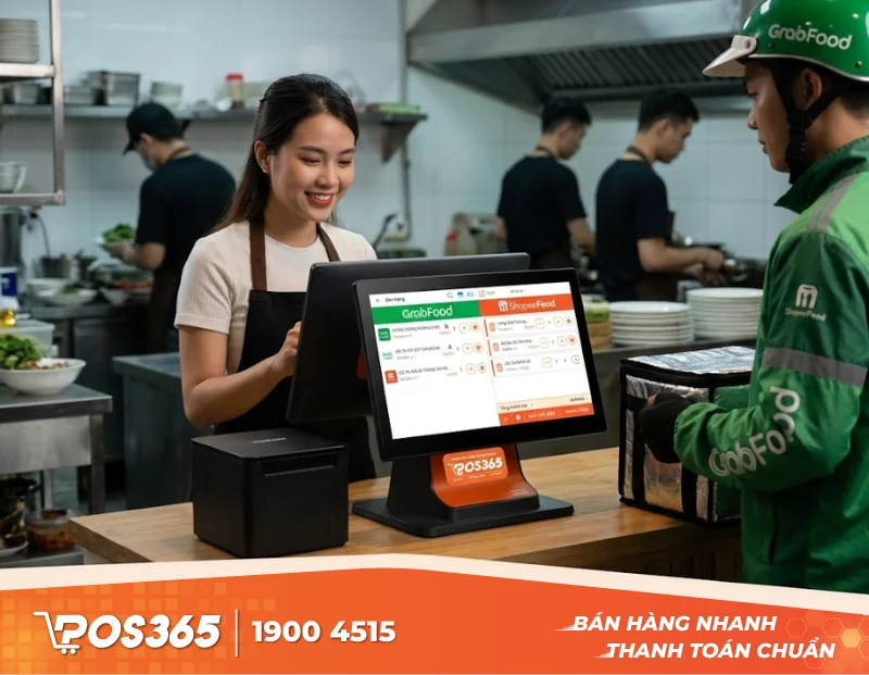Tích hợp app giao đồ ăn (ShopeeFood, GrabFood) vào chung một màn hình POS