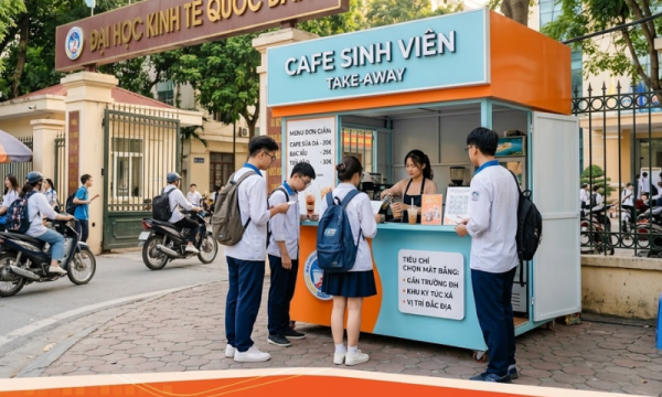 Bộ tiêu chí chọn mặt bằng quán cafe take-away chuyên bán cho sinh viên