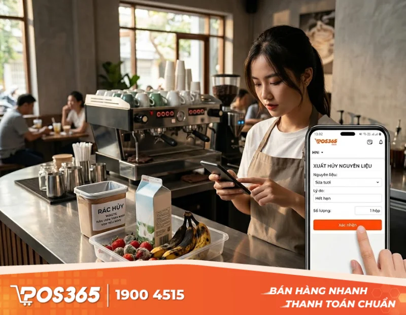 Quy trình xuất hủy nguyên liệu hỏng minh bạch cho nhân viên quán cafe