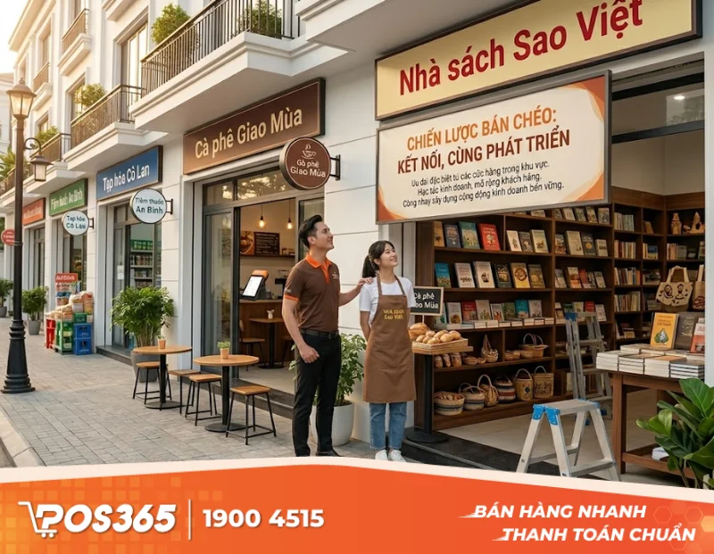 Chiến lược bán chéo (Cross-marketing) với các cửa hàng khác trong khu vực