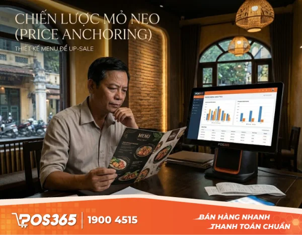 Chiến lược mỏ neo (Price Anchoring) trong thiết kế menu để up-sale