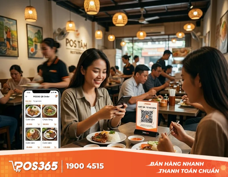 Ứng dụng menu điện tử (QR Order) giúp khách tự gọi món trong giờ cao điểm