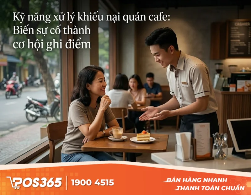 Kỹ năng xử lý khiếu nại quán cafe: Biến sự cố thành cơ hội ghi điểm
