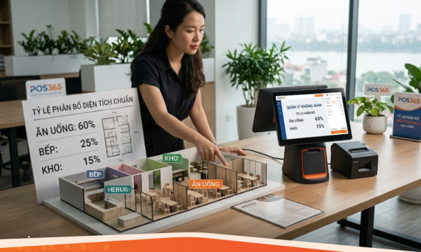 Tỷ lệ phân bổ diện tích chuẩn cho nhà hàng: Ăn uống, Bếp và Kho