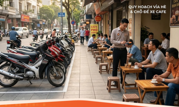 Quy định hiện hành về chỗ để xe và sử dụng vỉa hè kinh doanh quán cafe