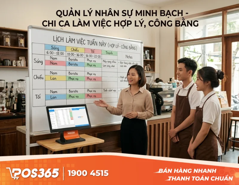Cách chia ca làm việc quán cafe hợp lý, công bằng, không bị chồng chéo