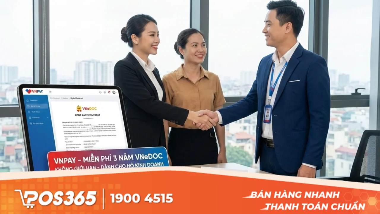 POS365 & VNPAY tặng miễn phí không giới hạn số lượng hợp đồng điện tử VneDOC trong 3 năm