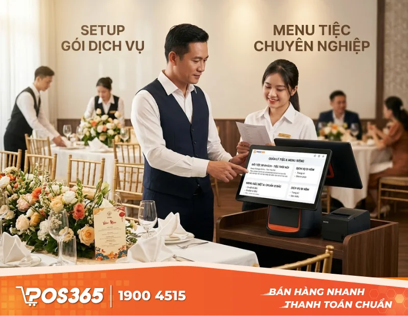 Quản lý tiệc nhà hàng: Setup gói dịch vụ & menu riêng