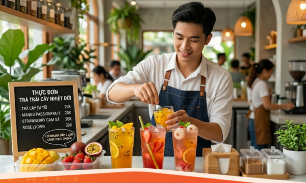 Hướng dẫn làm các loại trà trái cây nhiệt đới giải nhiệt tỷ suất lợi nhuận cao