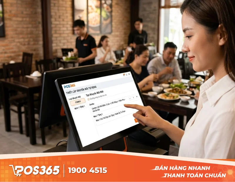Cách thiết lập khuyến mãi tự động (Combo, Mua 1 tặng 1) trên POS
