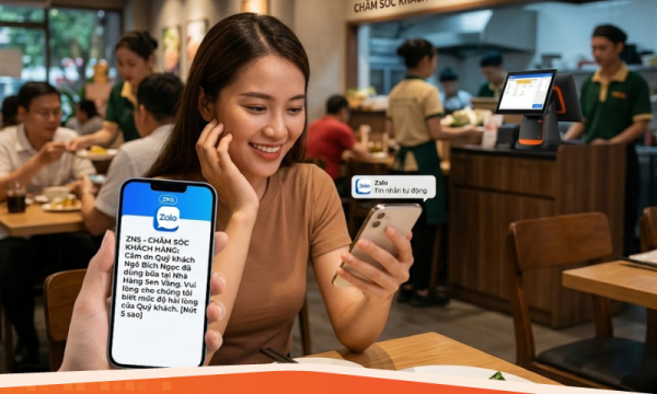 Gửi tin nhắn Zalo ZNS tự động chăm sóc khách hàng sau khi dùng bữa