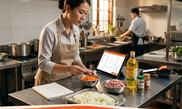 Cách thiết lập công thức định mức nguyên liệu để tính giá vốn món ăn