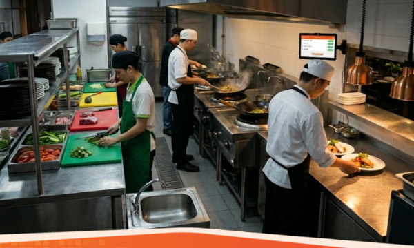 Tiêu chuẩn thiết kế bếp nhà hàng 1 chiều: Tránh nhiễm chéo và tăng tốc ra món