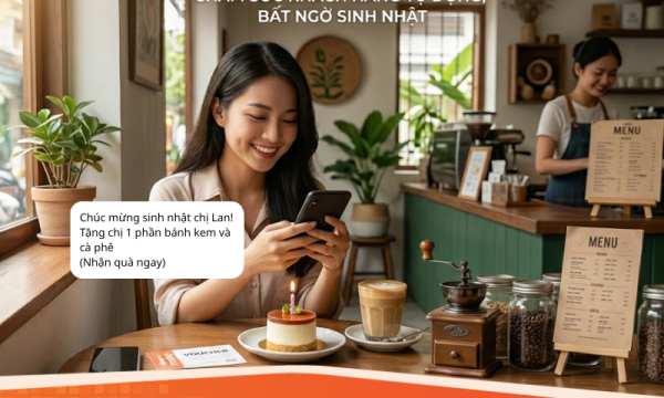 Kịch bản nhắn tin tặng quà sinh nhật tự động cho khách quen quán cafe