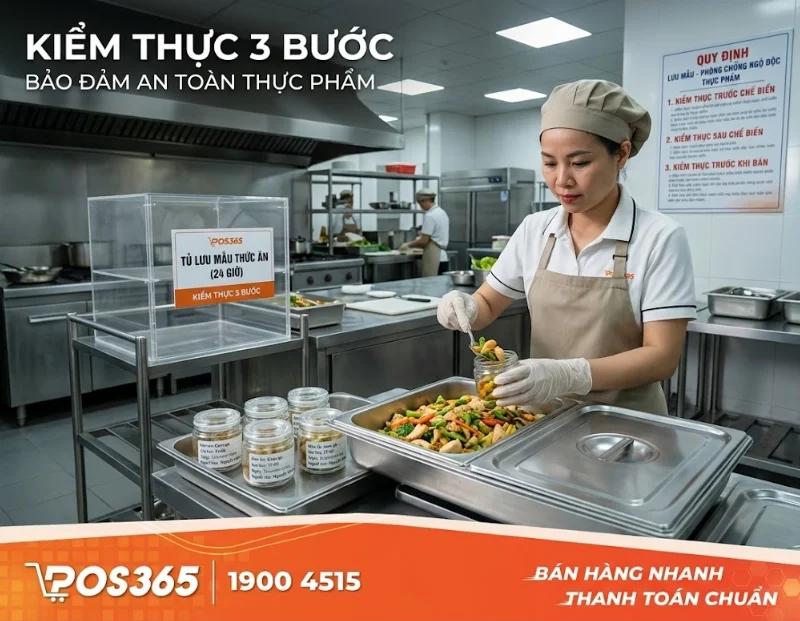 Quy định về lưu mẫu thức ăn (Kiểm thực 3 bước) chống ngộ độc thực phẩm