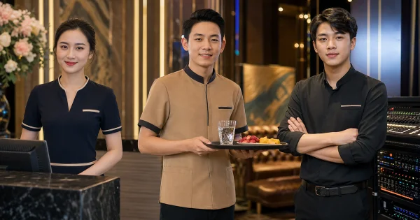 Mẫu đồng phục nhân viên quán karaoke đẹp, chuyên nghiệp