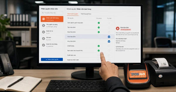 Phân quyền nhân viên trên phần mềm: Ai được phép xóa hóa đơn?