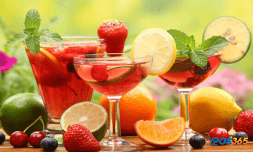 Trang trí đồ uống với các loại hoa quả