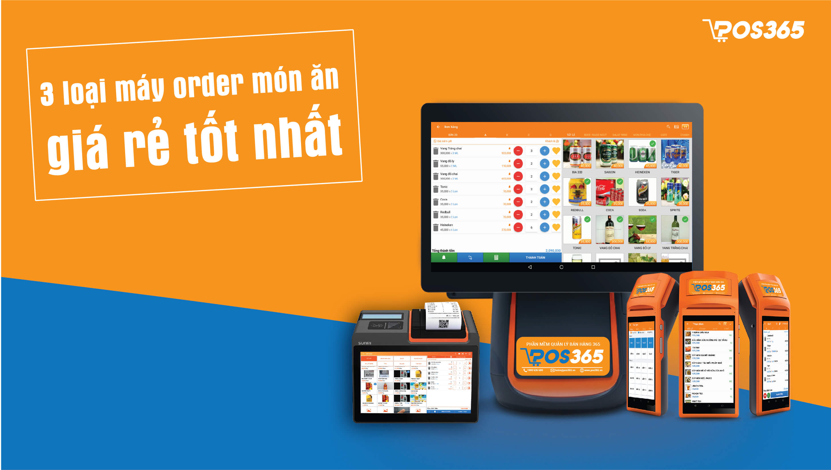 3 loại máy order món ăn giá rẻ tốt nhất