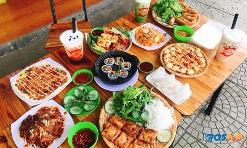 menu quán trà sữa ăn vặt