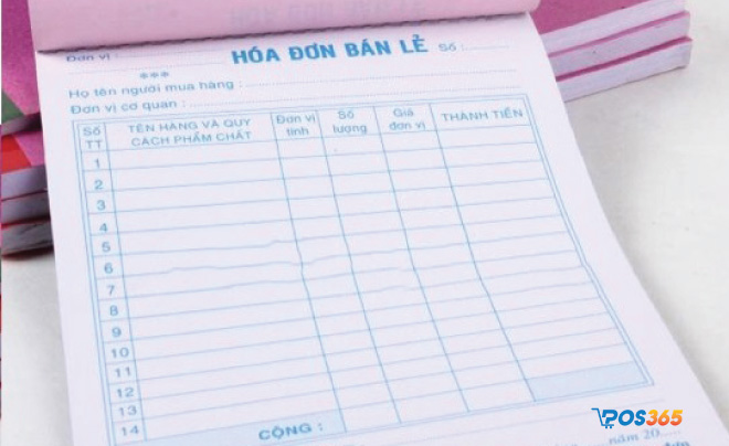 h&oacute;a đơn b&aacute;n lẻ