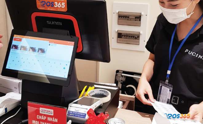 Phần mềm POS365 kết hợp với máy in, máy bán hàng giúp in hóa đơn bán hàng nhanh chóng