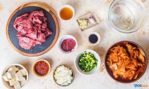 cách nấu canh thịt bò kim chi