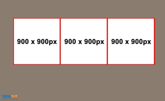 Bố cục 3 ảnh quảng cáo nằm ngang