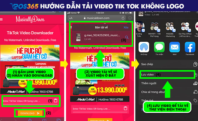 tải video tik tok không logo