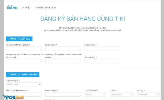 Đăng ký bán hàng với Tiki