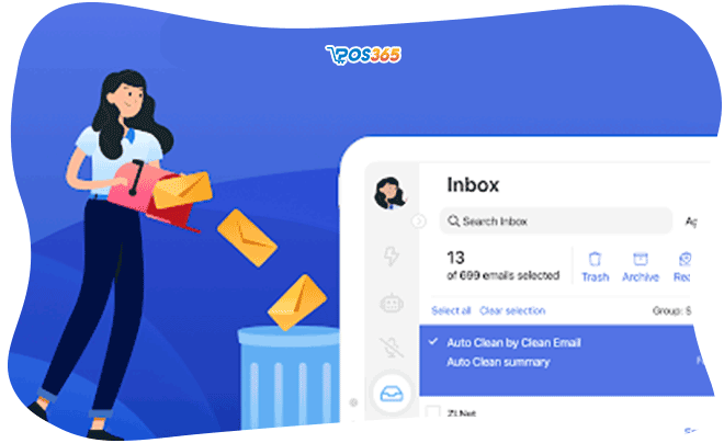 xóa email không hoạt động