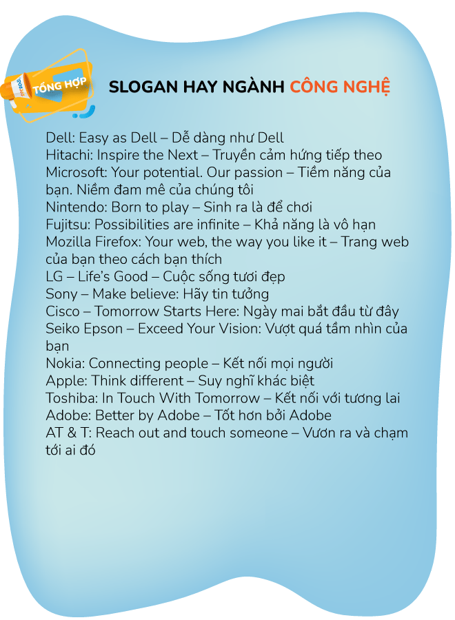 slogan ngành công  nghệ