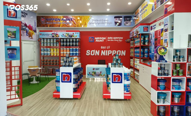 tối ưu không gian trưng bày trong showroom sơn