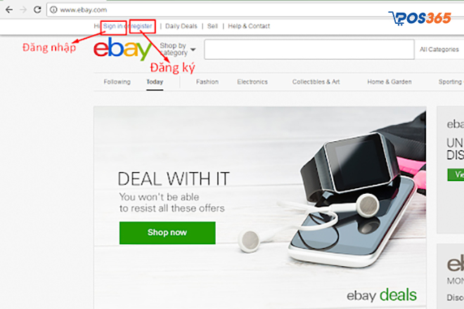 Đăng ký tài khoản trên Ebay của người bán
