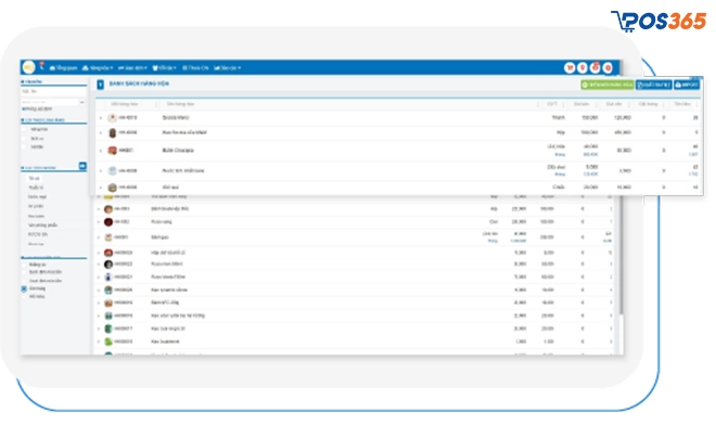 Phần mềm POS365 quản lý sản phẩm và tồn kho hàng hóa hiệu quả 