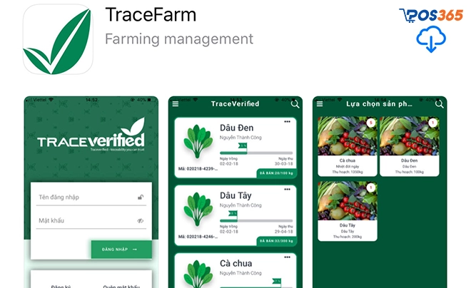 Phần mềm quản lý sản xuất trồng trọt TraceFarm