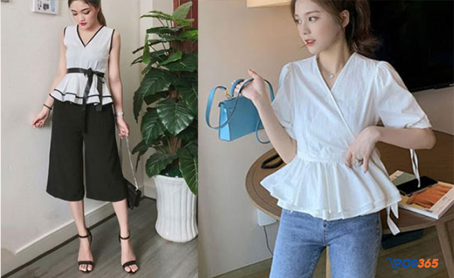 Áo peplum với quần thun