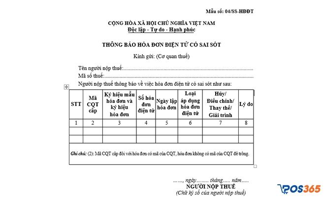 Cách nộp Mẫu 04/SS-HĐĐT cho cơ quan thuế