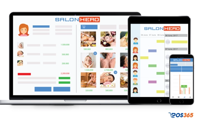 Phần mềm quản lý hệ thống spa free Salon Hero