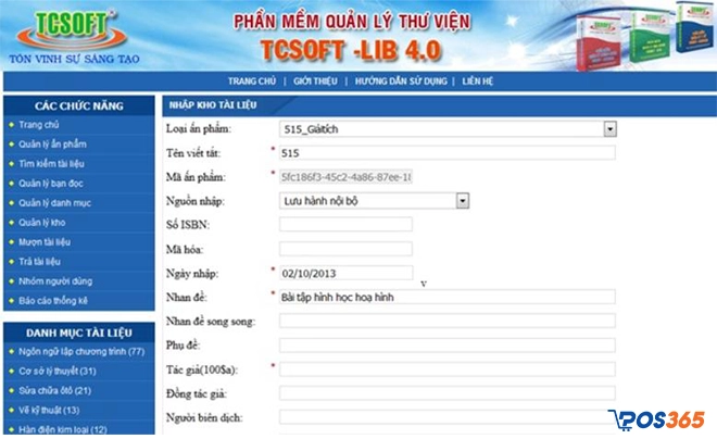 phần mềm quản lý thư viện trường học miễn phí