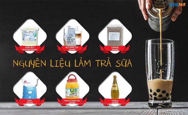 Përbërësit e çajit të qumështit Viet Tuan