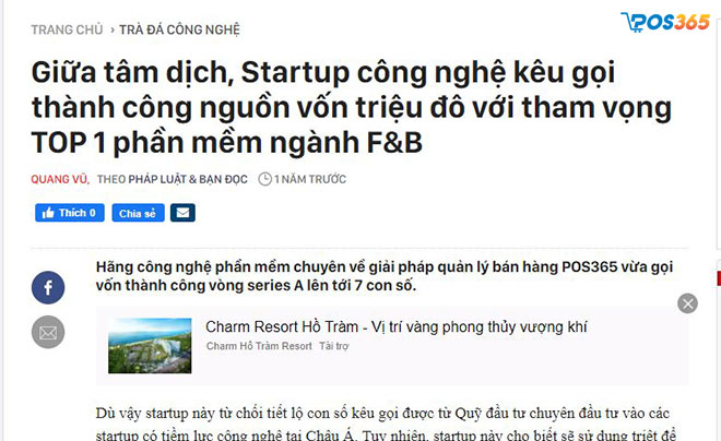 Giữa t&acirc;m dịch, Startup Việt k&ecirc;u gọi th&agrave;nh c&ocirc;ng vốn triệu đ&ocirc; với tham vọng Top 1 phần mềm F&B