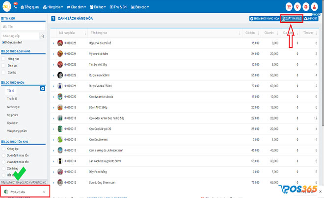 Xuất file Excel